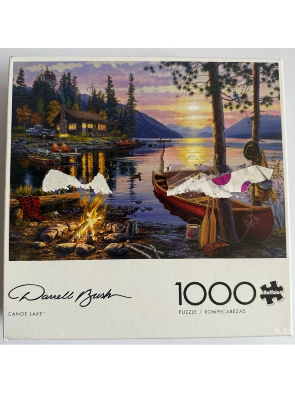 Canoe Lake Darrell Bush 1000 Piece Jigsaw Puzzle